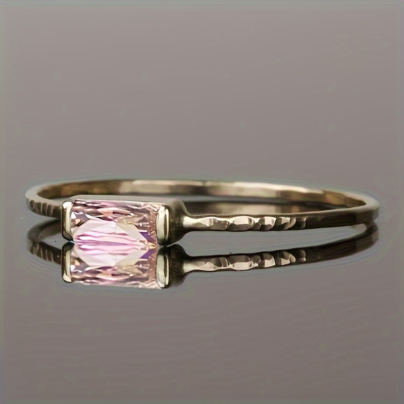 Vintage Gemstone Ring Golden Tone Copper for Women