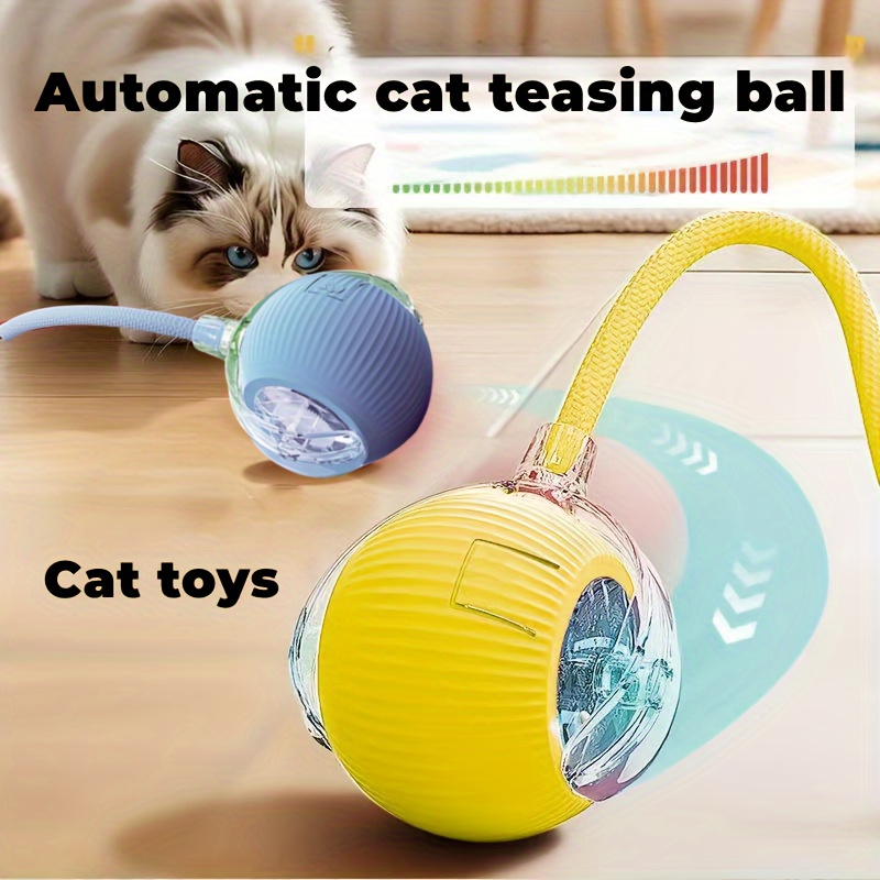 the cat toy ball is charged through usb and has a durable plastic structure providing interactive entertainment for cats cat teaser balls are used to relieve boredom and provide intelligent automatic electric toys for cats and dogs