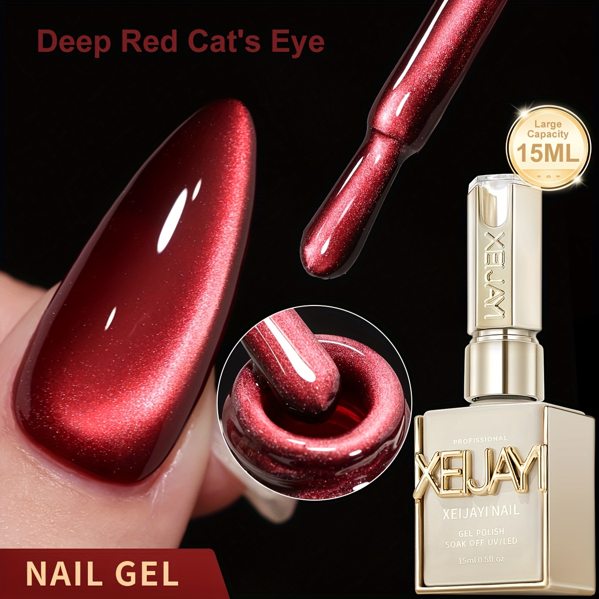 Image of 15ml New Popular Reflective Magnetic Nail Gel Semi Permanent Nail Art Soaking Led Nail Salon Diy Nail Salon Gel