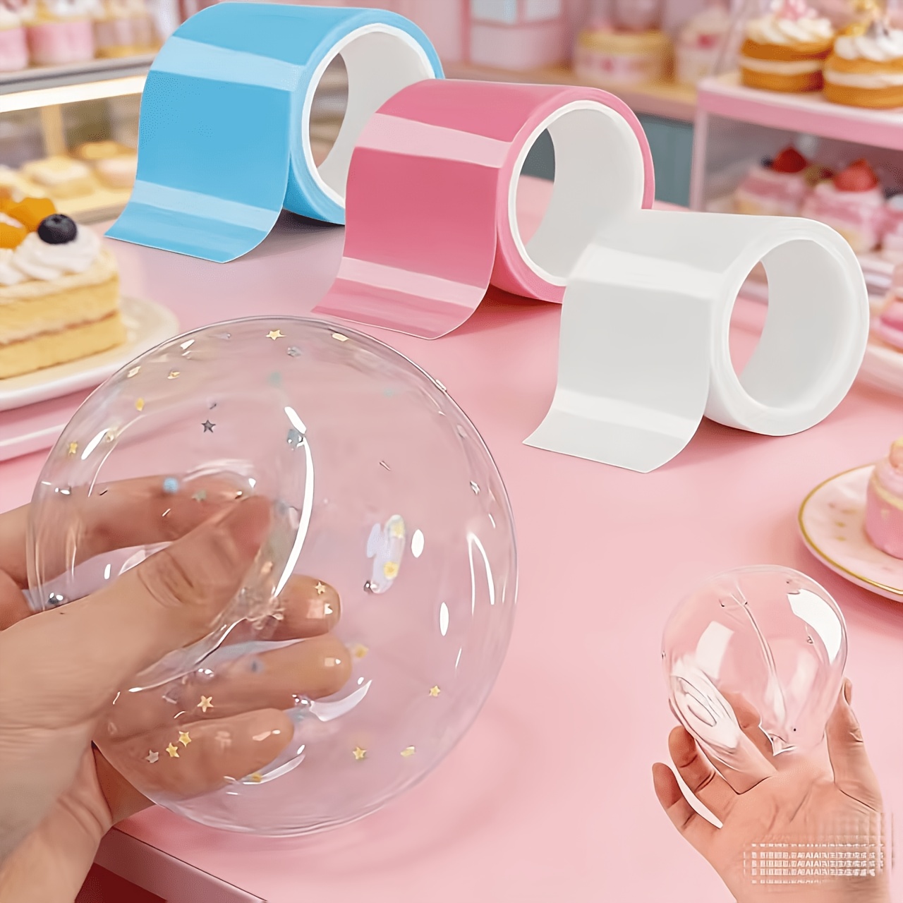 E-shop Hochwertiges, ultra-langlebiges und hochwiederverwendbares Nano-Doppelklebeband, starker Klebstoff - Entfernbar, hinterlässt keine , geeignet