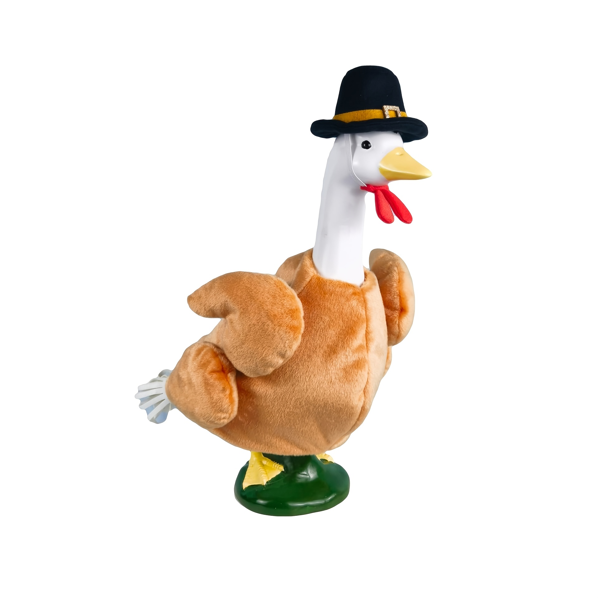 TEMU Turkey Porch Goose Outfits For 23 Inch Lawn Statue, Funny Costume For Plastic/cement Goose Statue, Seasonal Fall Thanksgiving Sculpture Clothes