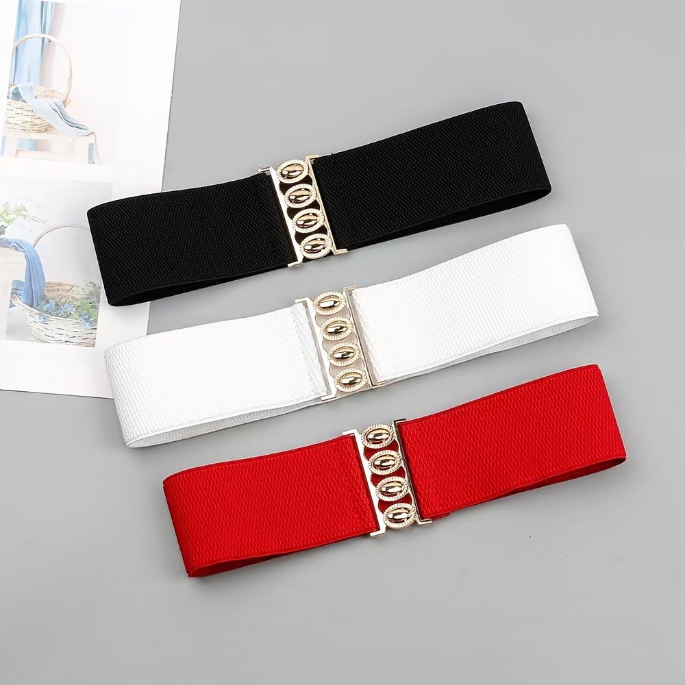 chic elastic wide waist belt women versatile stretchy Temu Bahrain