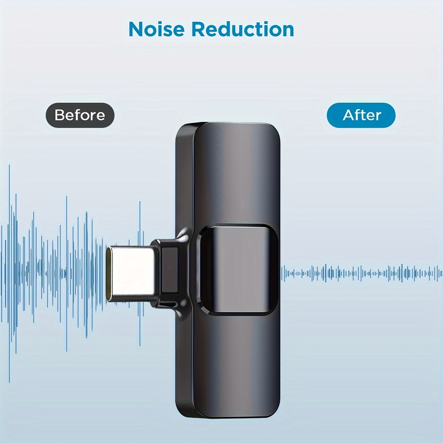 Wireless Lavalier Microphone For USB-C Smartphones, For Video Interviews, Podcasts And Vlogs