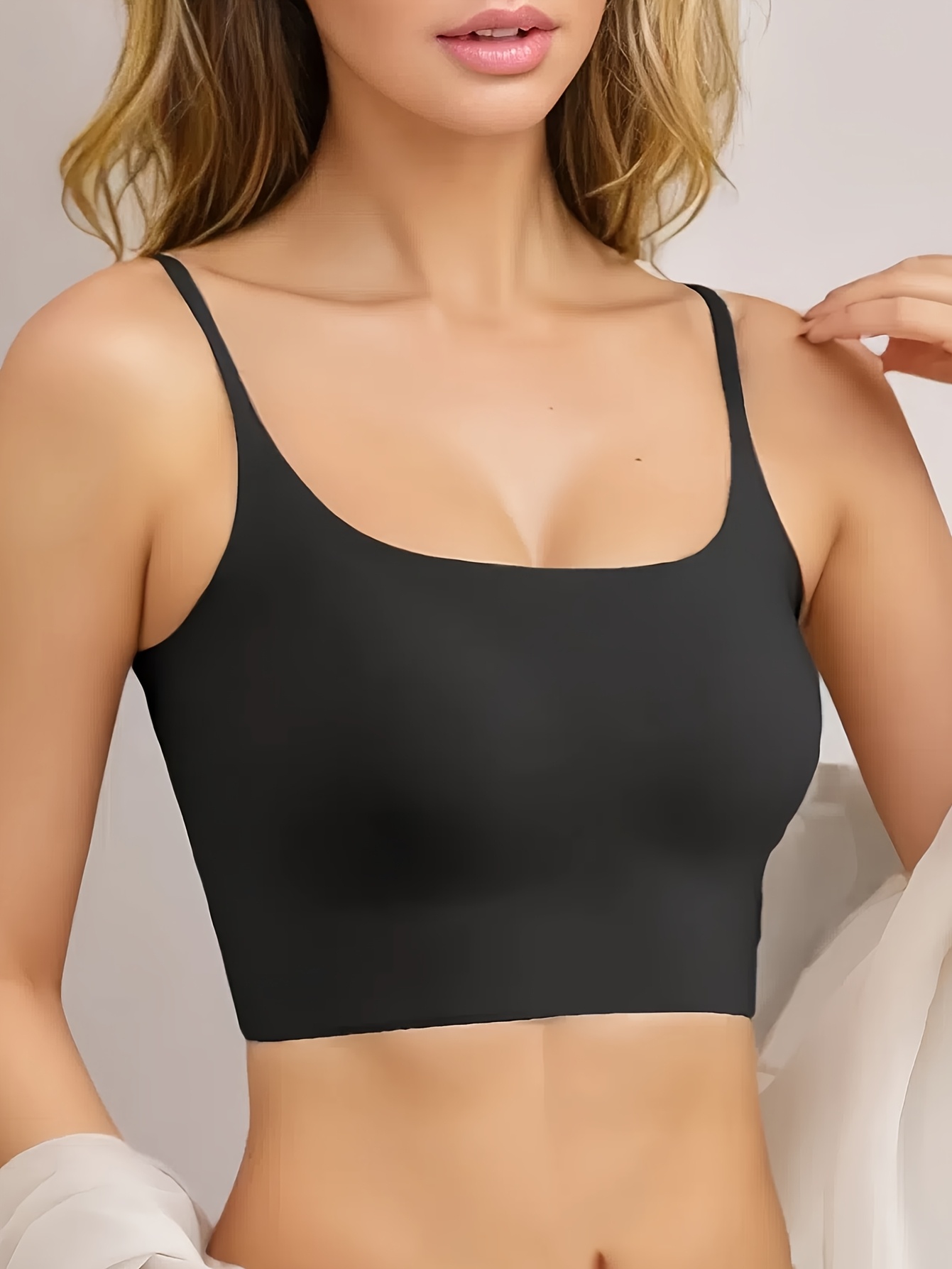 Top Femme Avec Soutien-gorge Intégré - Débardeur Bretelles Fines, Rembourré, Réglable, Confortable
