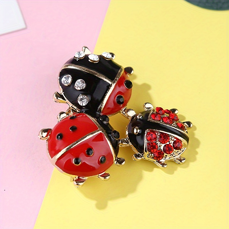 Enamel Ladybug Insect Collar Brooch Pins Men's Wedding Gift Temu
