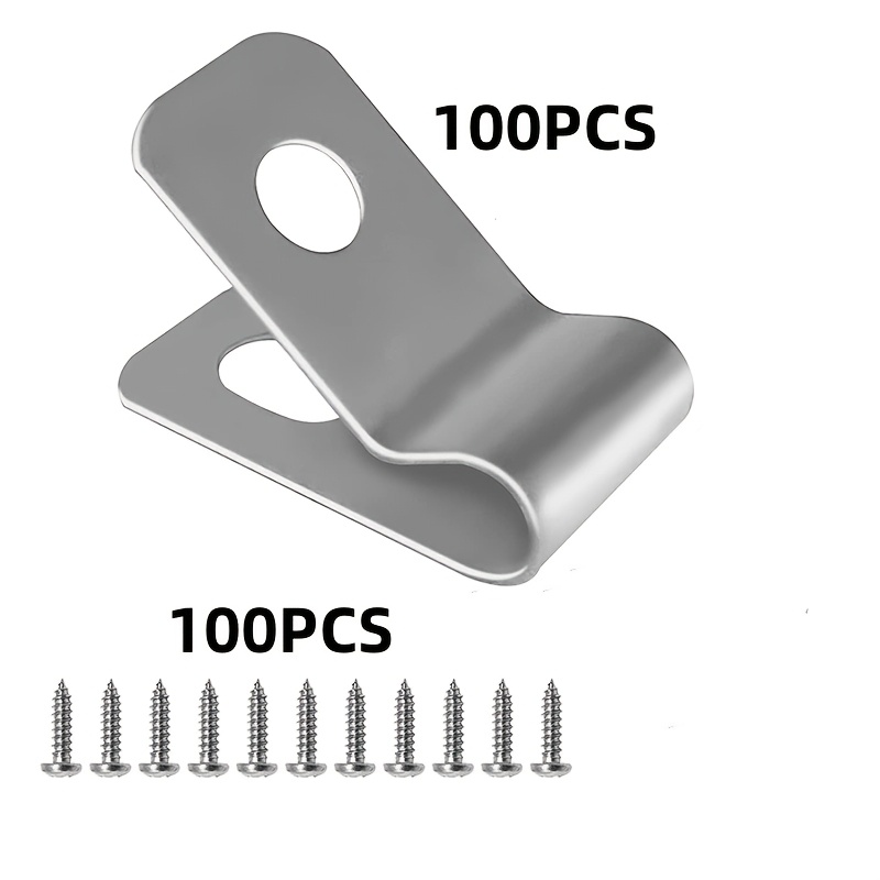 E-shop 200 Stück Metall Viehzaun-Clips R-Typ Drahtklemmen zur Sicherung Organisation von Zaunverdrahtung