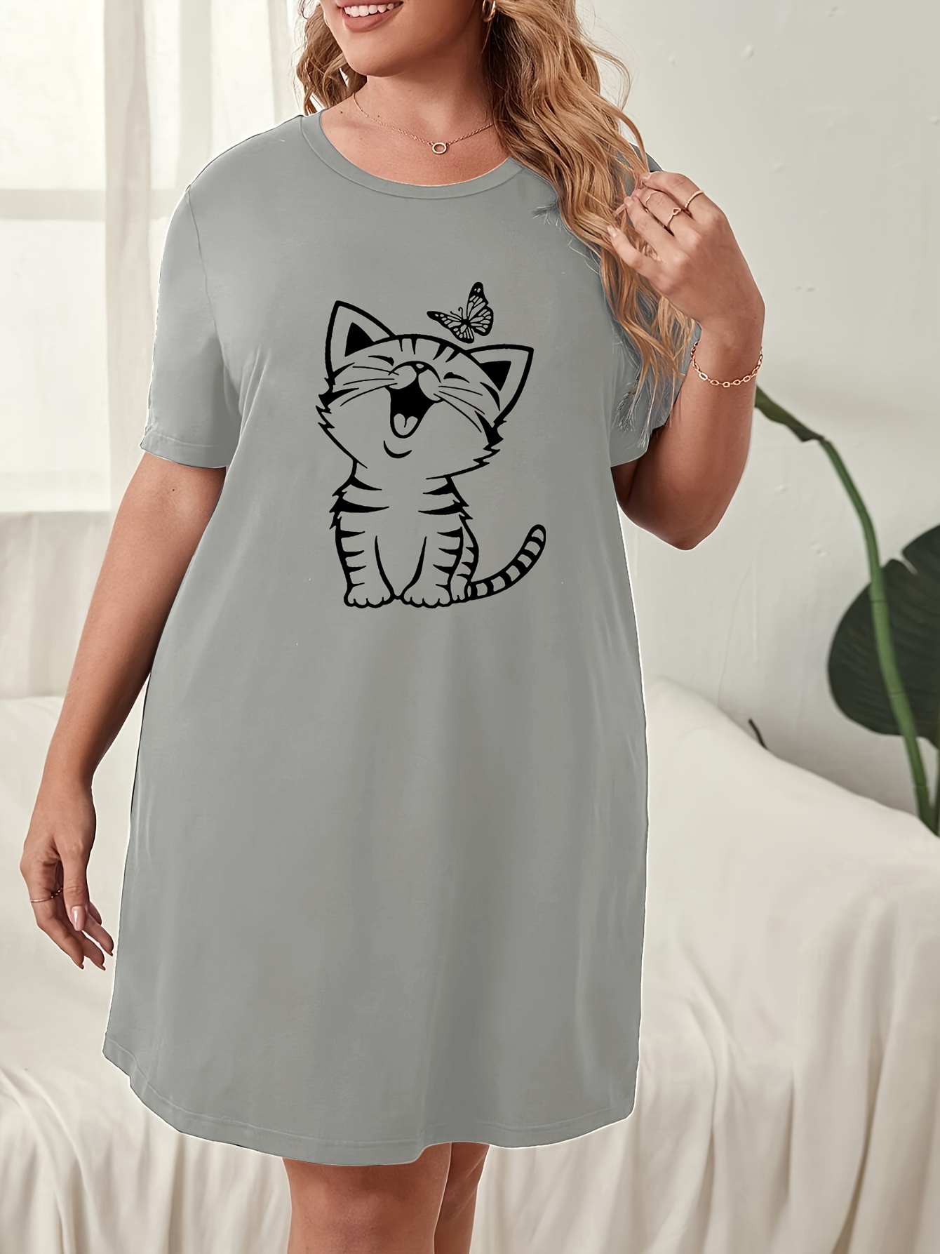 printed large size womens t shirt dress pajama - Temu Mauritius