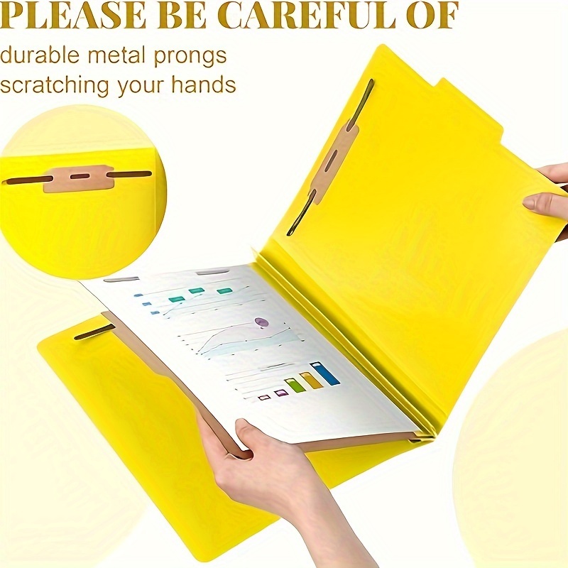 24pcs   size classification folders with fastener dividers durable   multi prong organizer for office files clear labels graphic design Product details 3