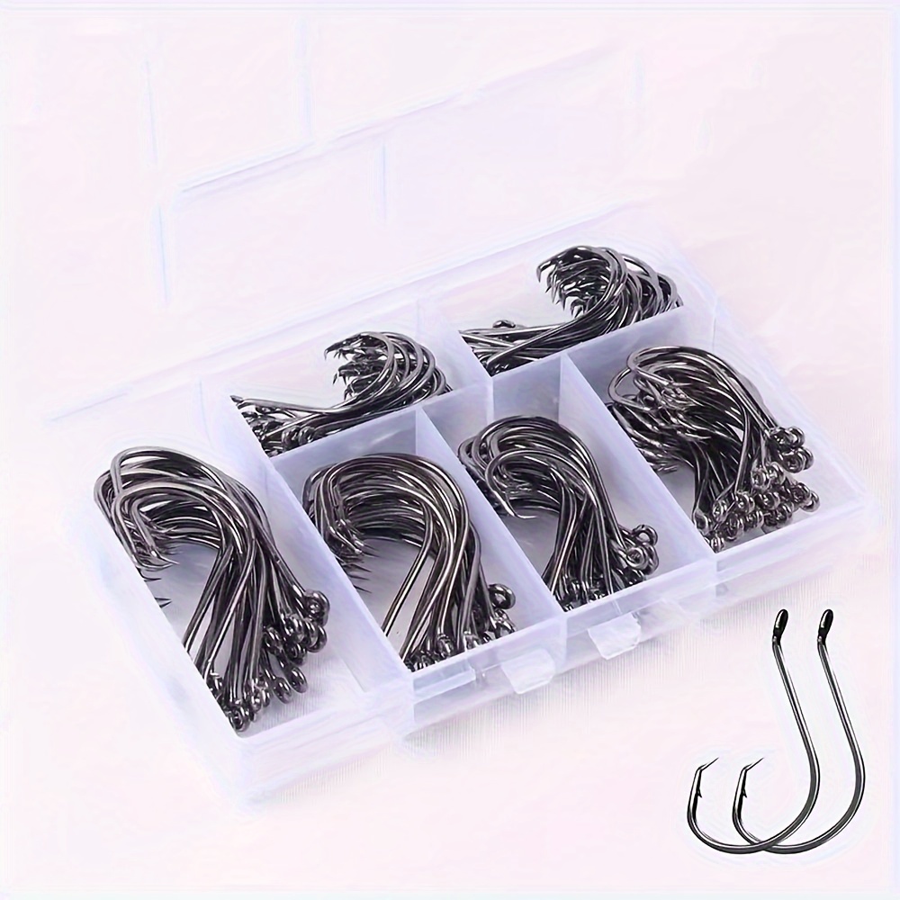 

60/150pcs Octopus Hooks - Strong Hooks For Catfish, Freshwater Fishing Tackle, Sizes: 1/0, 2/0, 3/0, 4/0, 5/0, 6/0