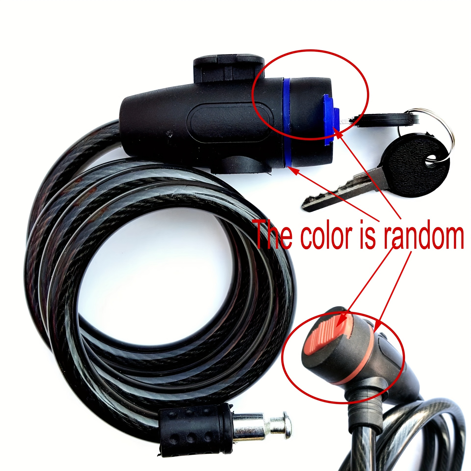 1pc Of Lockable Circular Key Lock, Portable Bike Lock For Mountain Bikes, Anti-theft Bicycle Lock, Single Bike Steel
