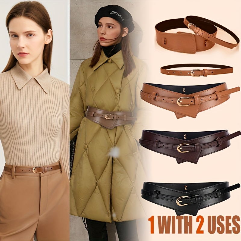 Premium Leather Belt with Adjustable Buckle for Pants and Skirts Extra Wide Black Real Leather Basque Belt by ASOS - Etsy main image 4
