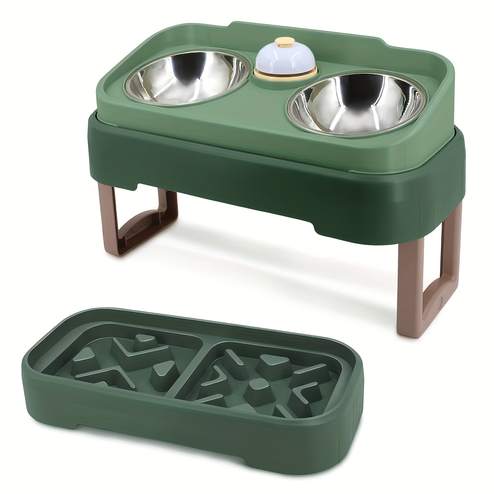 Customizable Stainless Steel Elevated Dog Bowls Large Pets - Temu