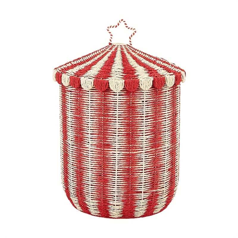 TEMU 1pc Cesto per il bucato in bohemian - Cesto di stoccaggio boho a con , per casa, hotel, lavanderia e decorazione della , cestini per il bucato