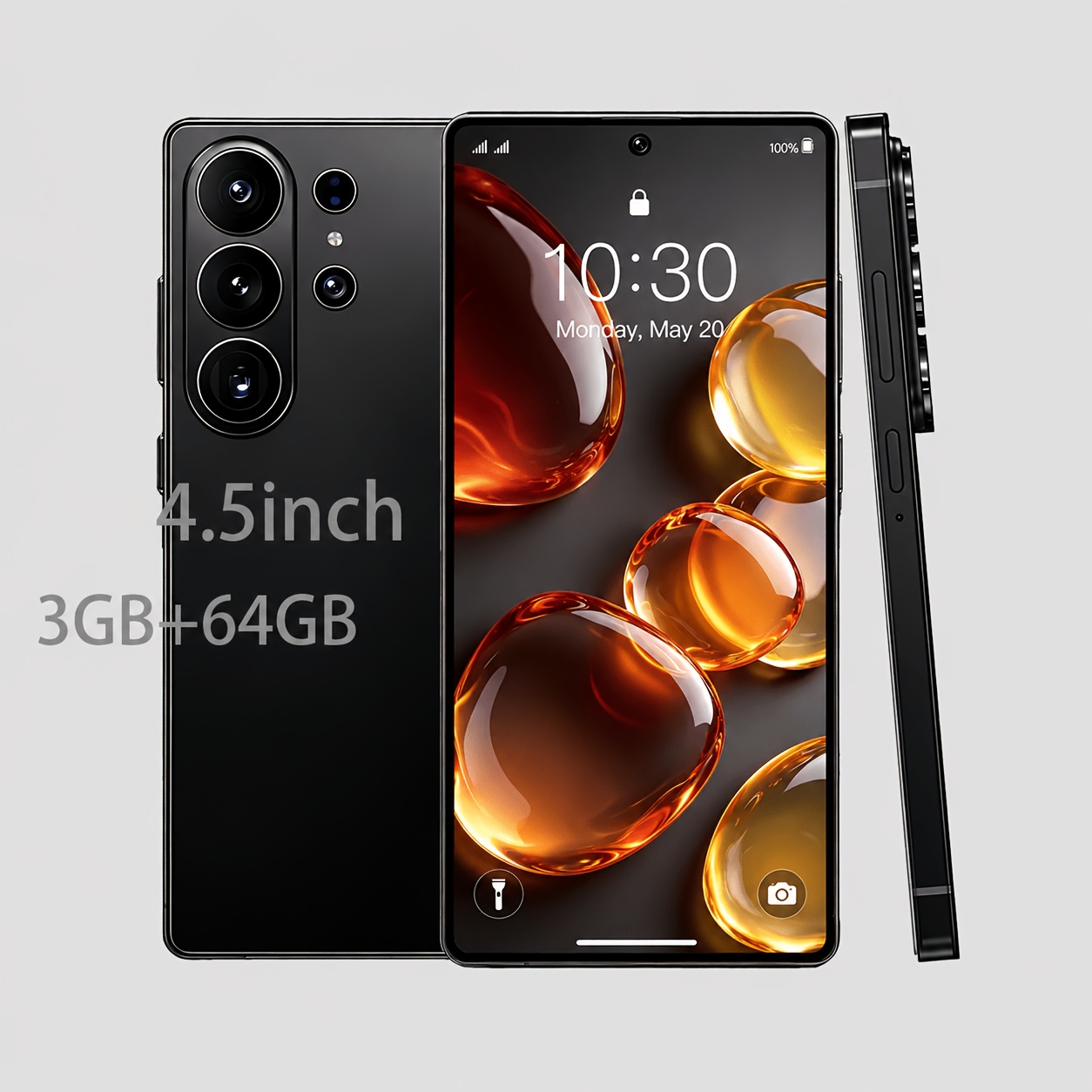 TEMU 2026 New Mini Smartphone, 4.5 Inch Hd Display, 3gb Memory And 64gb Storage, Dual Hd Cameras, Includes Headset, Case, Usb Cable, Slot, Perfect
