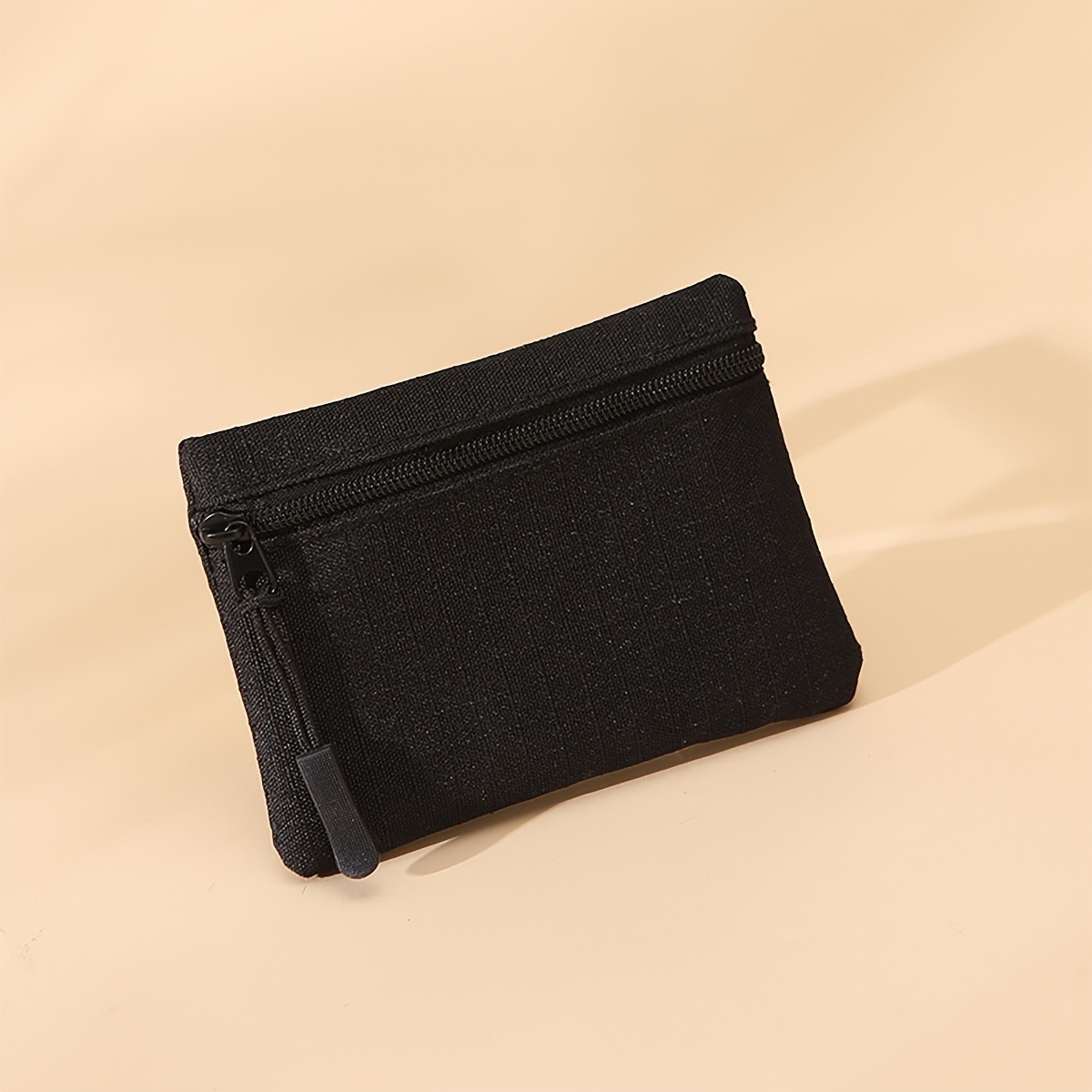 Image of New Mini Oxford Cloth Coin Purse Solid Color Mesh Zipper Portable Coin Purse Student Card Holder Cross-border Key Coin Bus Subway Monthly Card Portable Bag