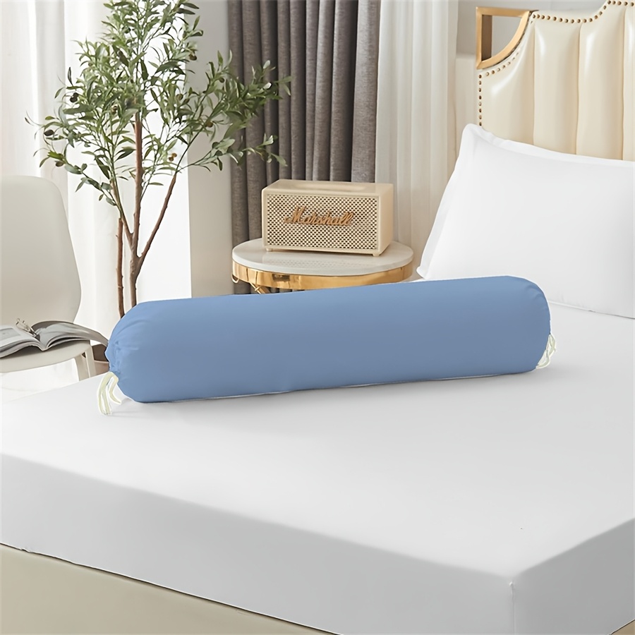 TEMU 1pc Solid Color Long Pillowcase, Cylindrical Pillowcase, Long Pillow Cover, Round Pillow Cover, Single Piece Pillowcase, Suitable For Bedroom