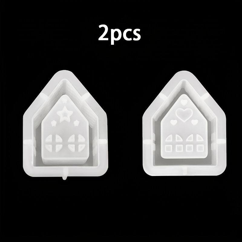 TEMU 2pcs Resin Silicone Mold 3d Decorative Silicone Mold Candle Silicone Mold Gypsum Decorative Silicone Mold Home Decoration Epoxy Resin Mold,