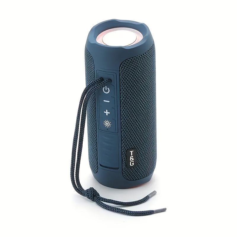 TEMU Tg227 Portable Wireless Speaker, Ipx4, With Led Light, Tws Connection Stereo, Usb/tf/fm Compatible, Stereo Speaker, Connection To 10 Meters, To