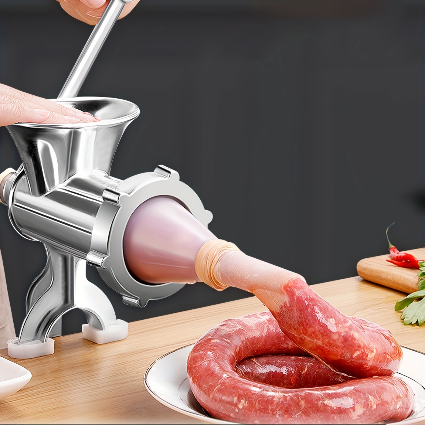 practical meat grinder high performance food processor for effortless meat grinding vegetable crushing portable time saving kitchen companion details 1