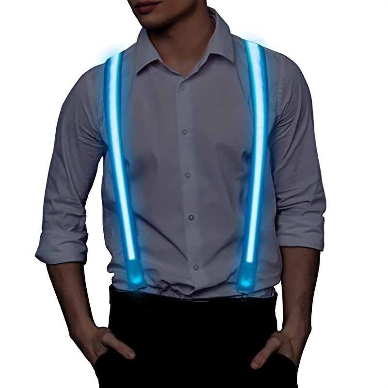 Luminous Led Suspenders, Luminous Led Festival Clothing Party Decoration Supplies, Luminous Suspenders For Men And Women, Cool Supplies For Festival Halloween Christmas Decorations