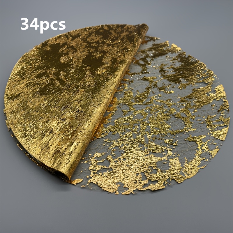 Image of 14pcs/34pcs, Classic Pattern, Disposable Placemats, Round Mesh Pressed Table Mats, Thin Mesh Table Mats, Essential For , Indoor And Outdoor Dining Decor, Room Decor, Table Decor, Suitable For Weddings