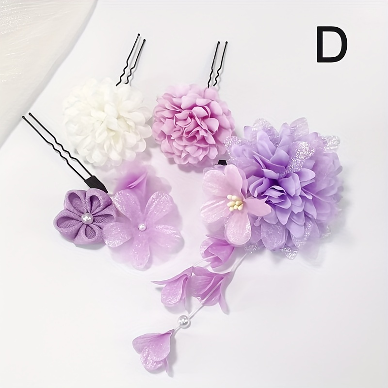 TEMU Kimono Hair Accessories Japanese Coming-of-age Ceremony Hair Accessories Japanese Kimono Head Accessories Graduation Ceremony Hair Accessories