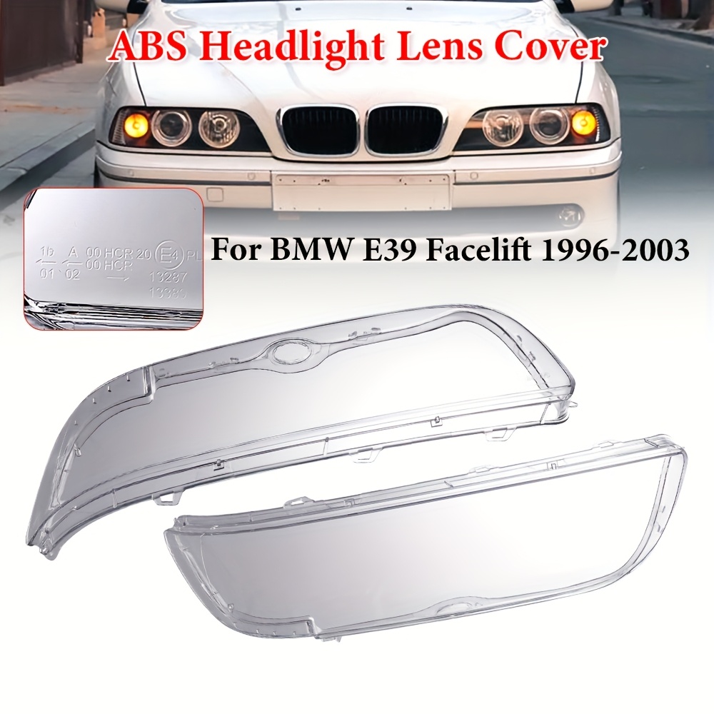 Paar Koplamp Cover Shell Koplamp Glaslens Voor BMW E39 Facelift 1996-2000 2001 2002 2003 63128375301 63128375302
