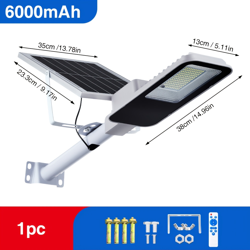 TEMU Luces solares para , se encienden automáticamente del al . Disponibles en especificaciones de 4000Mah/6000Mah. Luces LED de jardín de , farolas