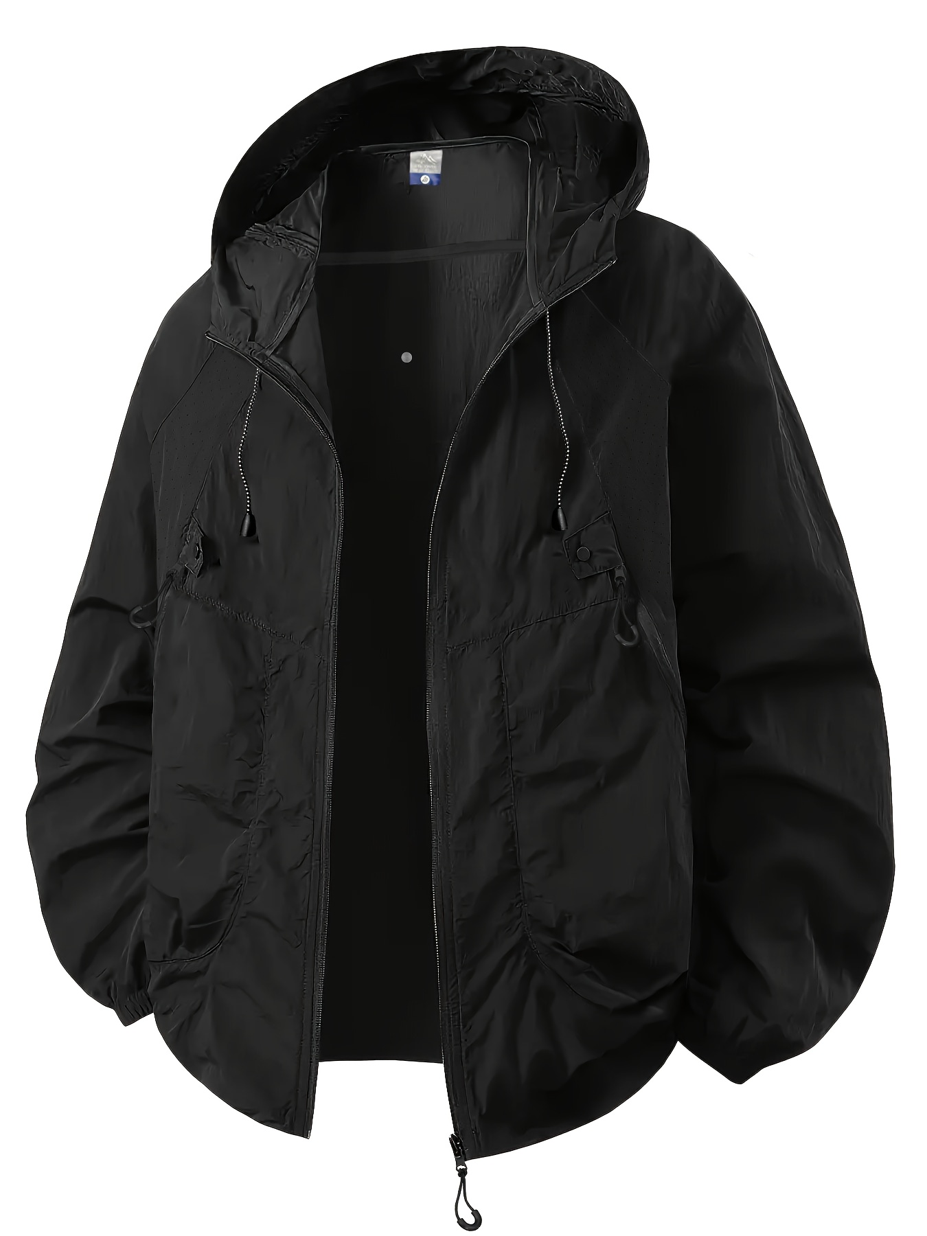 *'S Lightweight Hooded Jacket Breathable Summer Sports Jacket with  Adjustable Hood, Zippered Pockets Reflective Strips for Running, Hiking,  Gym