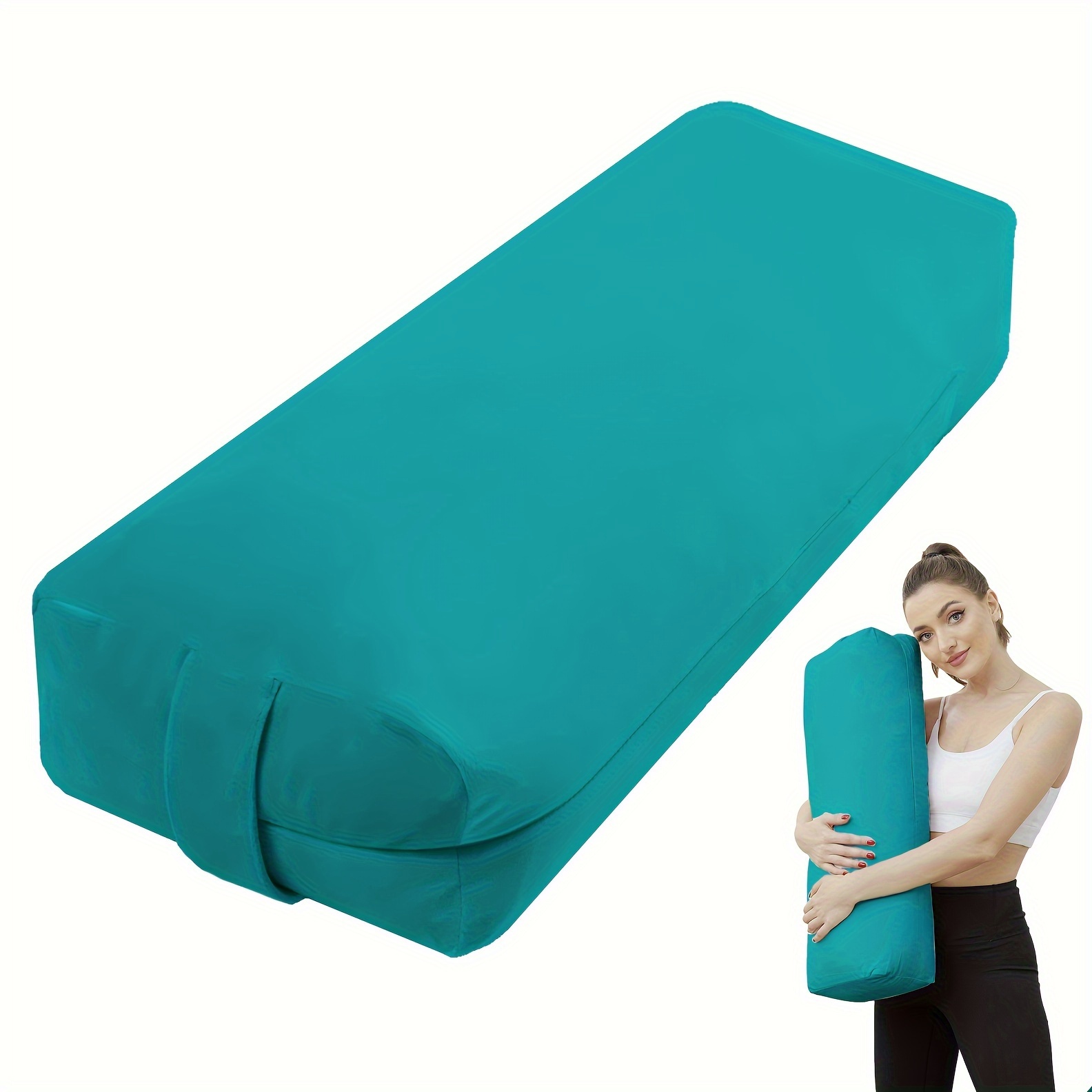 

Yoga Bolster Pillow For Yoga - Meditation Pillow With Velvet Cover- Rectangular Yoga Pillow For , Yoga