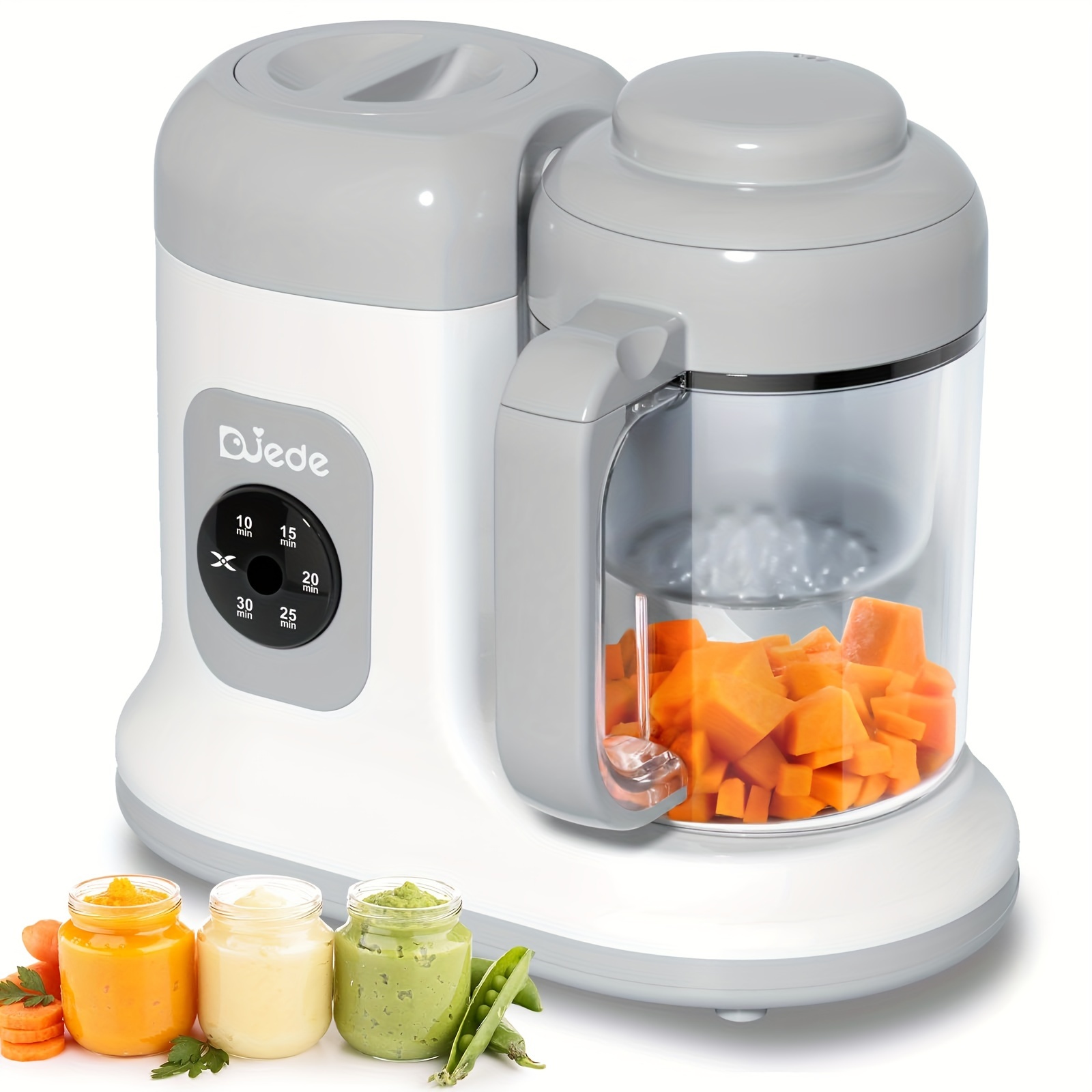TEMU Baby Food Maker - Rotate & Press Control, Baby Food In Minutes, Processor Steamer Puree Blender, Auto Cooking & Stirring, Healthy Homemade Food