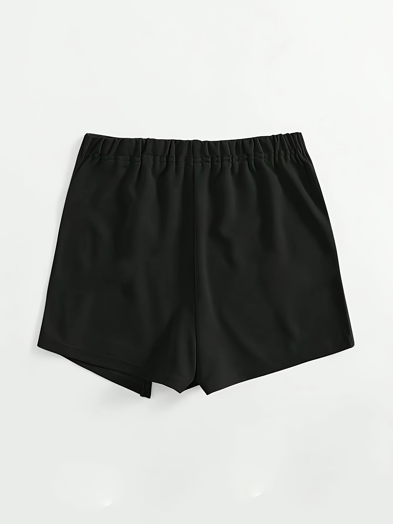 Solid Color High Waist Shorts, Casual Split Hem Skort For Spring & Summer, Women's Clothing