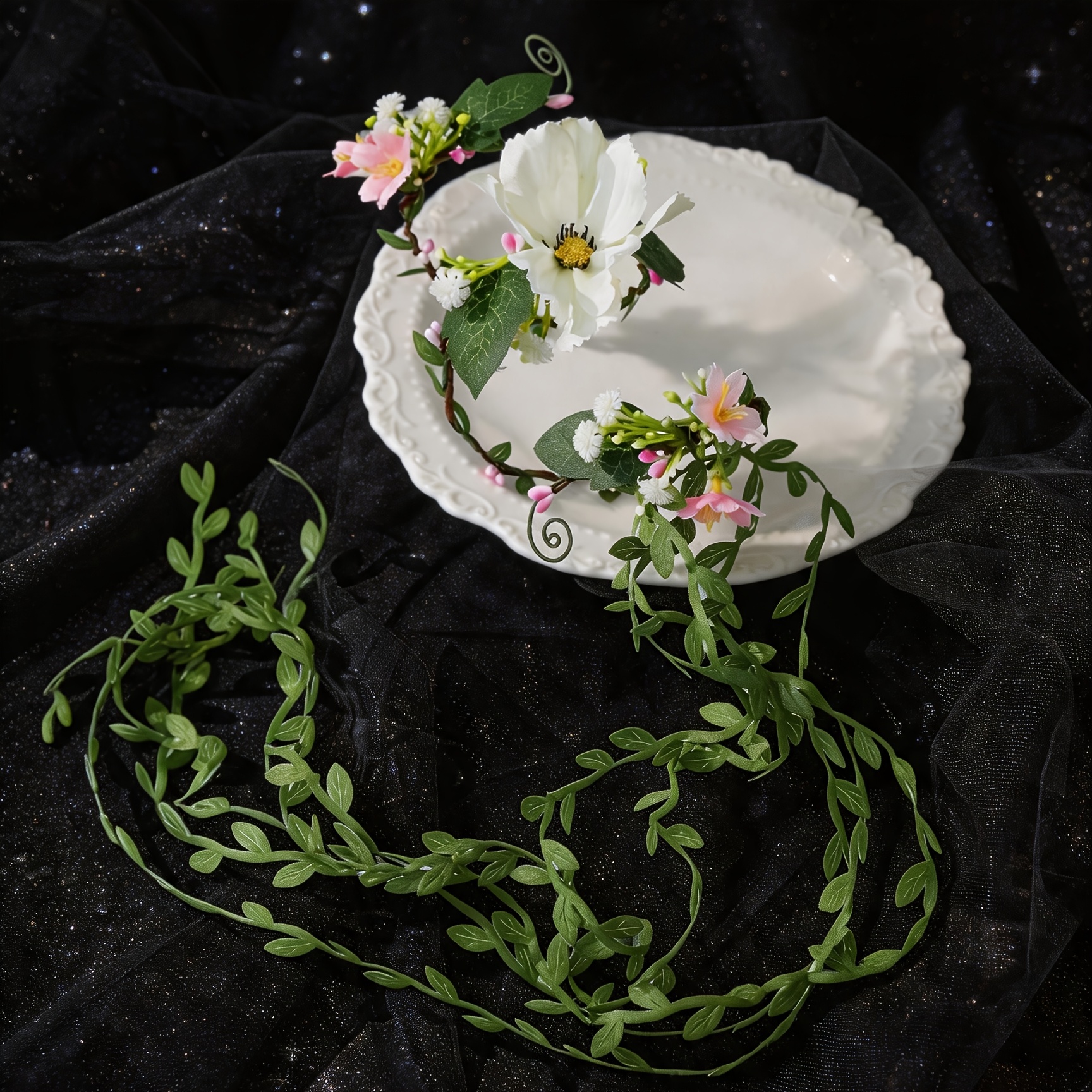 TEMU 1pc Long Fake Vine Flower Arm Garland, 3 Styles Of Color Matching For Outdoor Photoshoots, Wedding Pre-wedding, Pastoral Gatherings, Vacation