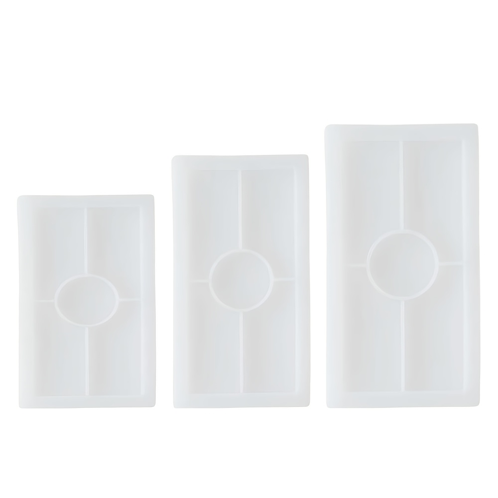 TEMU Moule en réutilisable aux hautes températures, adapté pour plateaux et sous-verres en résine, plâtre, - Plateau rectangulaire à démoulage facile