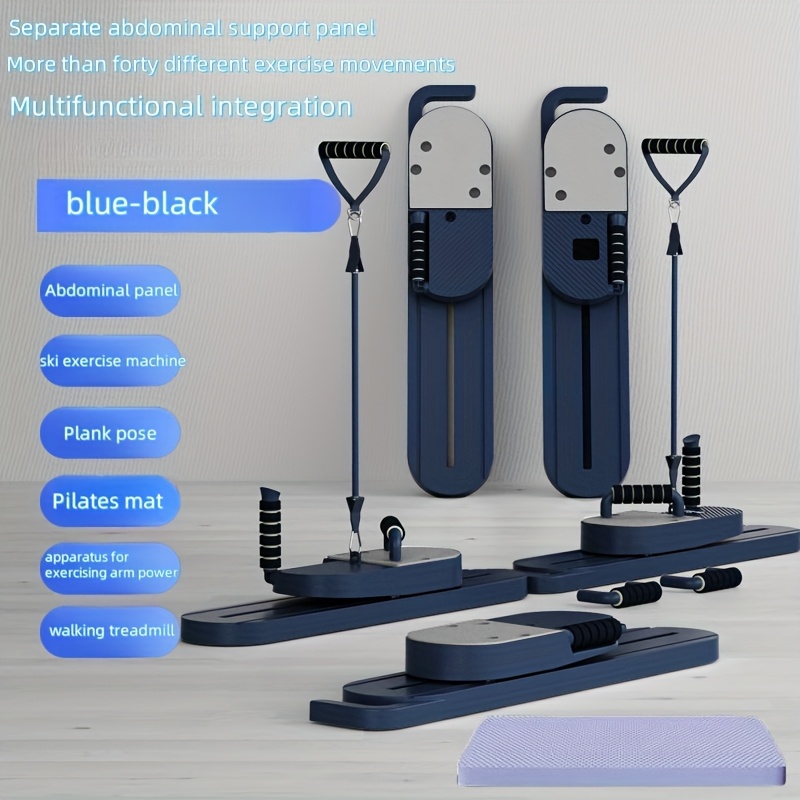 Image of A Versatile Ski Machine That As A Pilates Board, Core Workout. This Fitness Equipment Targets Legs, Hips, Chest, And , Is Designed For Home Use, Requires No Electricity, And Is Ideal For Beginners