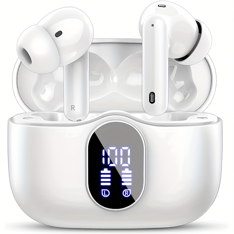 Wireless 5.3 Earbuds With Stereo, 36h Playtime & Led Charging Case, Enc Noise-reducing Mics, Compatible With /ios Devices