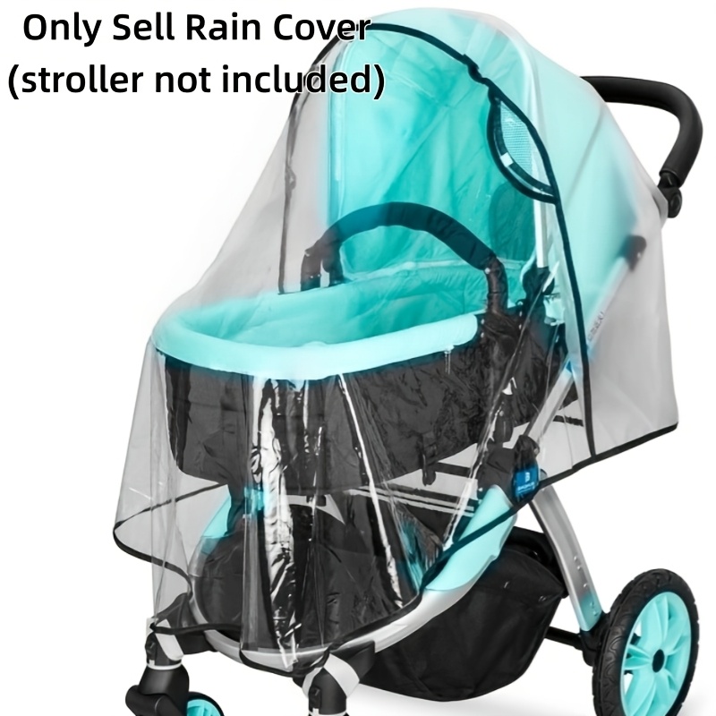 TEMU Housse de pluie, 1pc Housse d'été pour poussette bébé, Housse de voyage extérieure pour landaus, Coupe-vent et anti-poussière (Housse de pluie