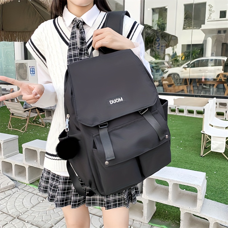 

New Middle School Student Schoolbag, Women' Casual Couple Backpack, Lightweight Retro Backpack