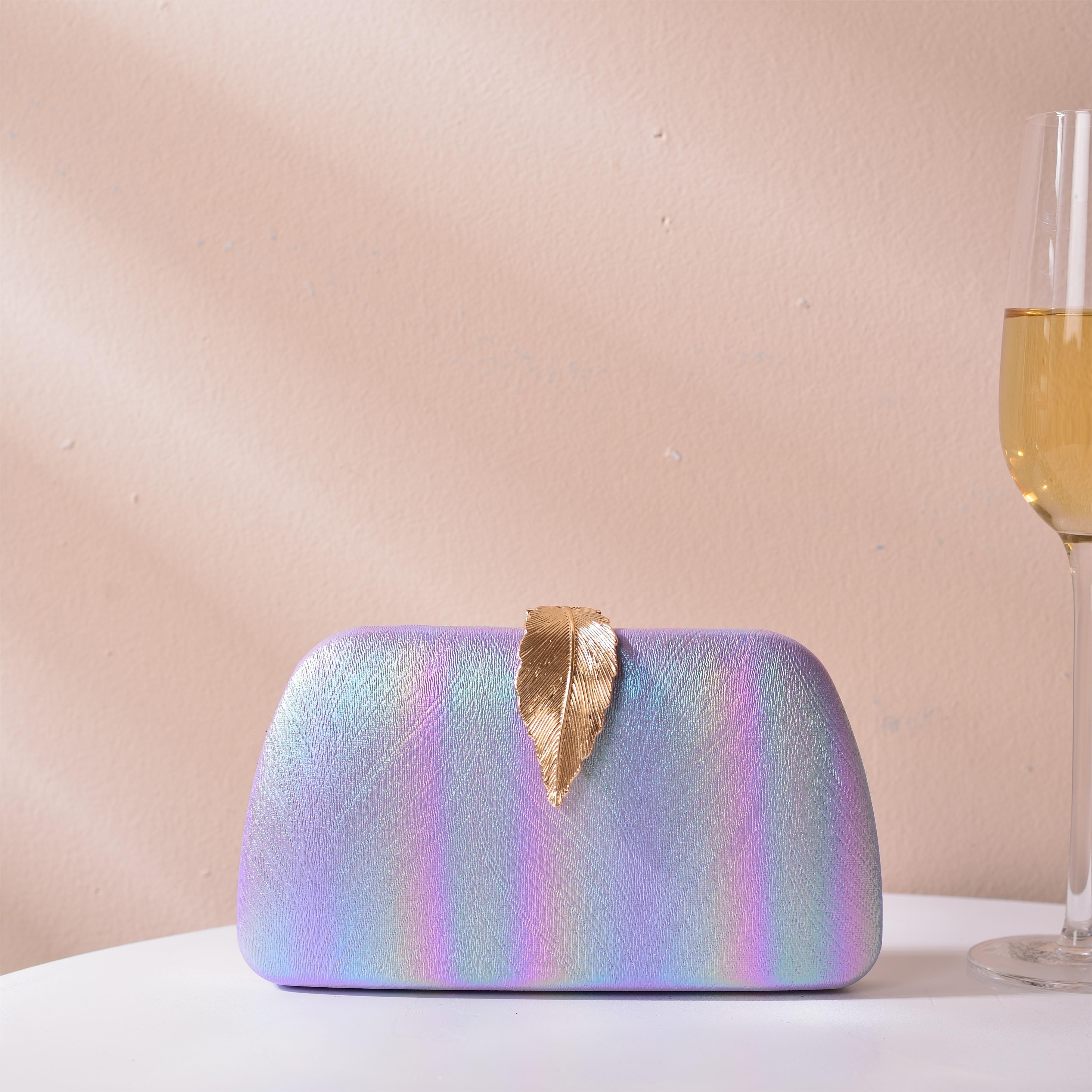 Iridescent clutch bag online