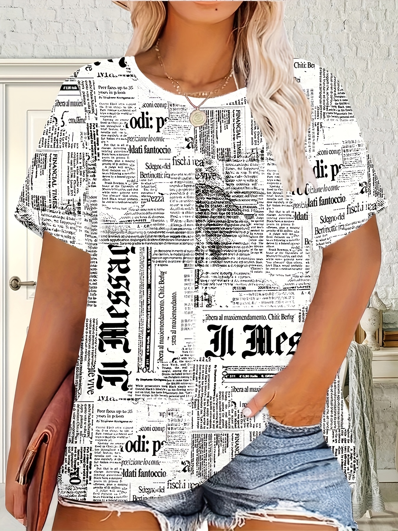 newspaper shirt sold on Temu United States