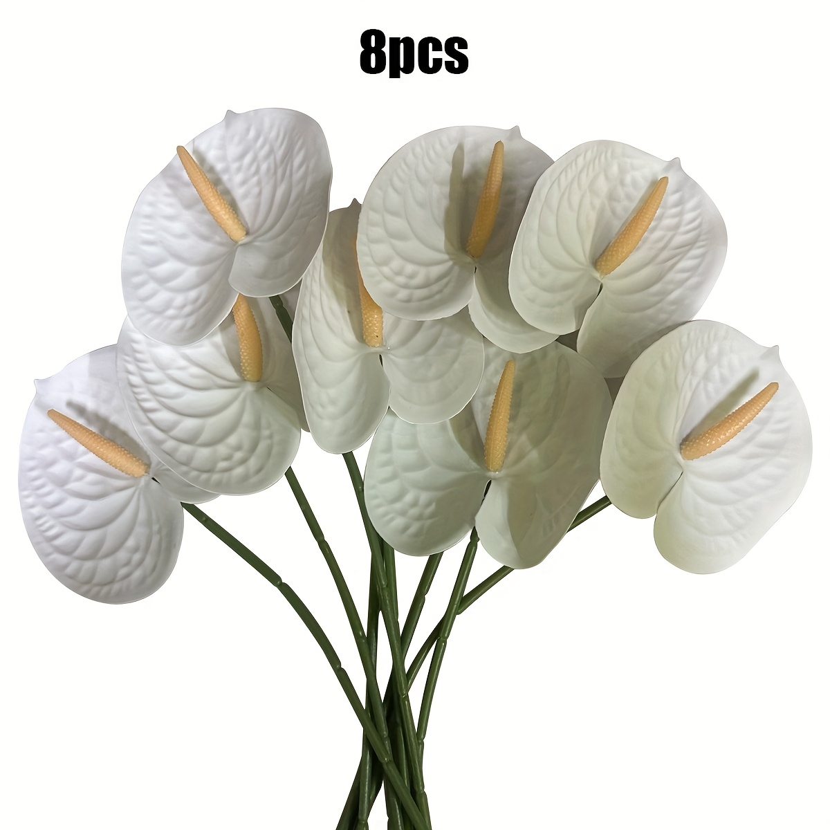 8pcs Artificial Lily Flowers, Suitable For Diy Wedding Bouquet, Center Decoration, Bridal Shower, Home Decoration, Tabletop Display, Suitable For Valentine's Day, Graduation, 10th, Wedding Decoration