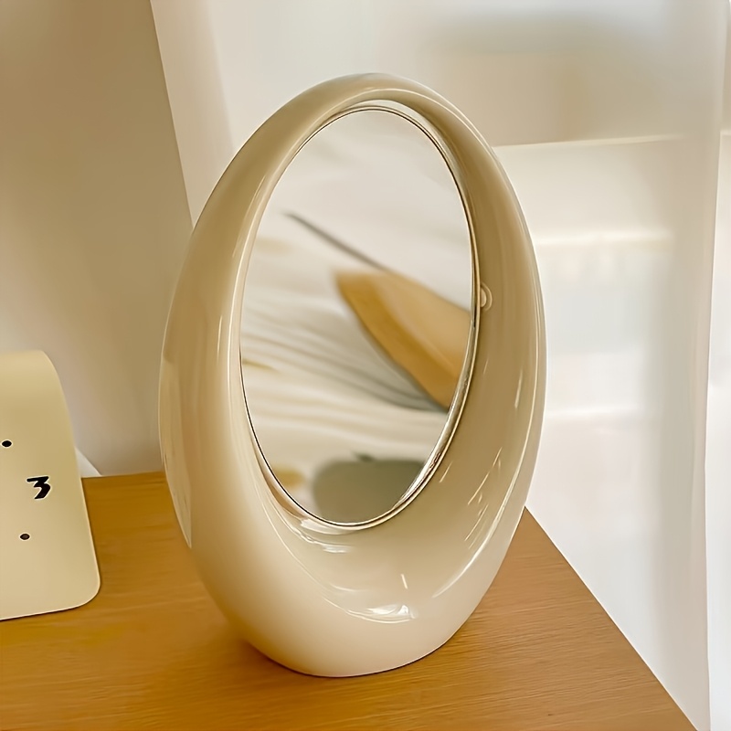 Oval Tabletop Dressing Mirror for Makeup