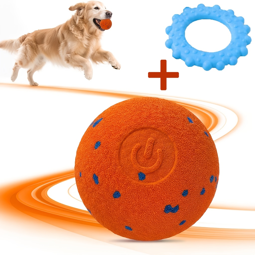 Image of New And Enlarged Intelligent Interactive Dog Toy, Equipped With Automatic Movement, Efficient Silent Jumping And Rotation Functions, Made Of E-tpu Material, Usb Charging, Suitable For Small