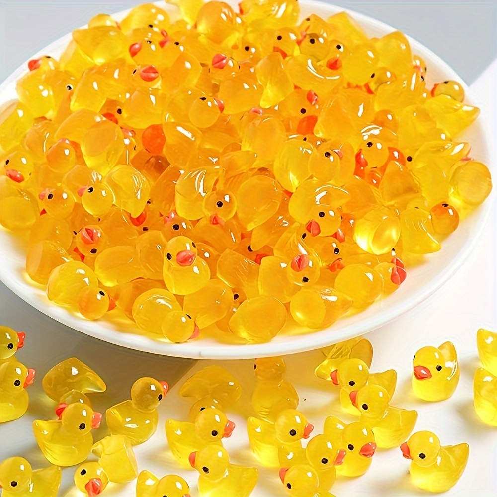 

60pcs Mini Light-up Ducks - Cute Resin Car & Home Decor, Perfect For Party Favors, Birthday Gifts & Holiday Celebrations (assorted Colors)