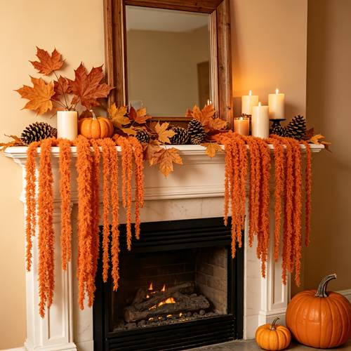 immagine dell'articolo 26 pezzi di artificiale - fiori finti arancioni lunghi con nappe in plastica, adatti per da scrivania, per , decorazioni per pareti di sfondo, halloween, ringraziamento, di fiori di peluche , flessibili, decorazioni per stile occidentale