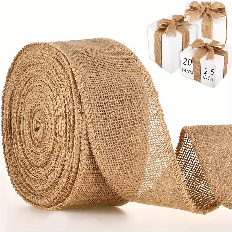 1 roll 10  jute burlap ribbon 6 15cm   brown high quality 100 jute fabric for diy crafts gift wrapping wedding party decorations ribbon for crafts craft supplies rustic charm sturdy construction