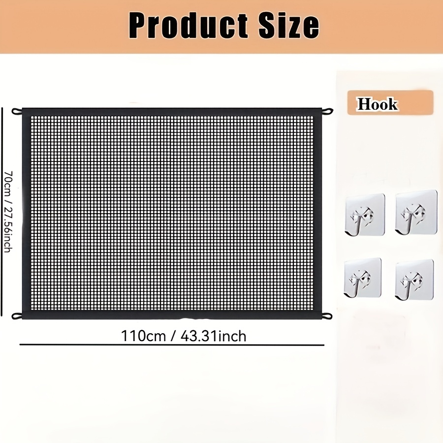 Pet Isolation Protection Net; Grid Clear And Understandable; With 4 Hooks; Installation Is Easy, Convenient And Fast; Flexible For Multiple ; Prevents Pets From Running Around