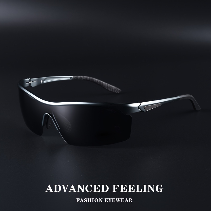 Image of Men's Polarized Sunglasses, Suitable For Outdoor Wear, Fashionable And Trendy Tech-look Unisex Sunglasses