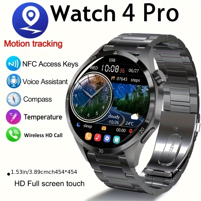 2024 Yeni GPS Takip Cihazı Akıllı Saat Erkekler İçin GT4 Pro+3.89 Cm AMOLED 360 * 360 HD Ekran Kablosuz Arama NFC Akıllı Saat Kadınlar İçin