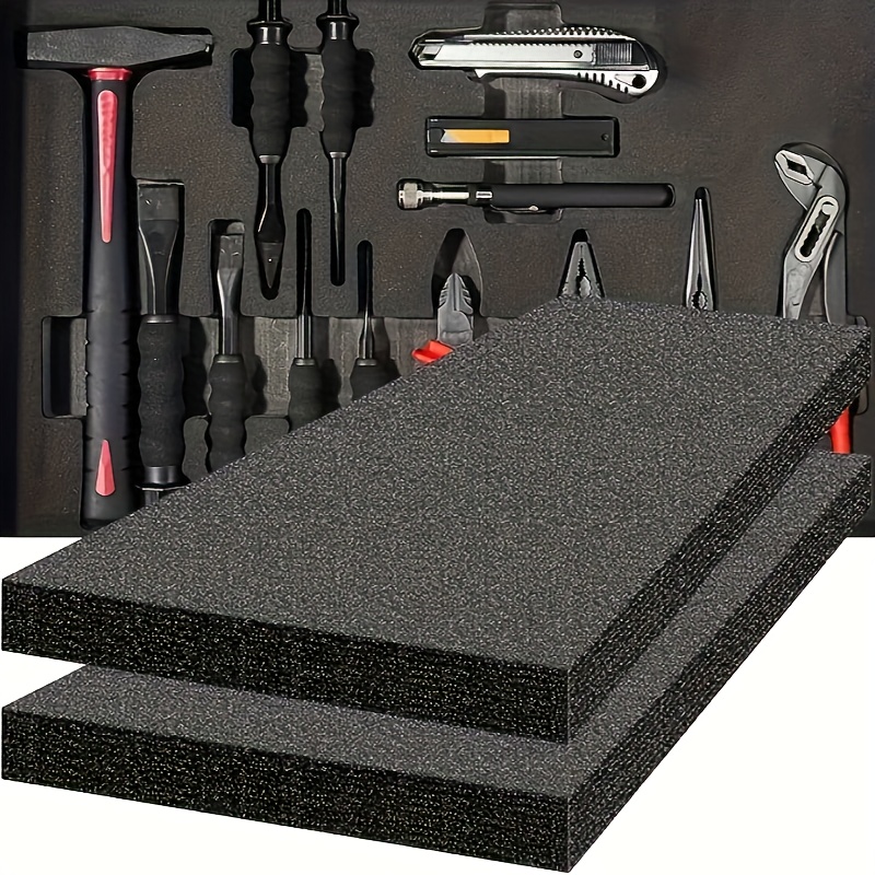 2pcs Foam Pad Set - Cut Size Foam Pads For Protecting High-quality Materials For Tools, Electronics, Fishing Gear, Art And Crafts - Ideal For , Toolboxes, Boxes